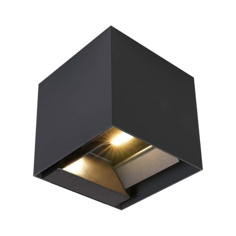 Oprawa Ścienna Solarna V-TAC 9W LED COB Regulowana Czarna Kostka 15x15cm IP65 VT-11109 4000K 860lm Oprawa Ścienna Solarna V-TAC 9W LED COB Regulowana Czarna Kostka 15x15cm IP65 VT-11109 4000K 860lm