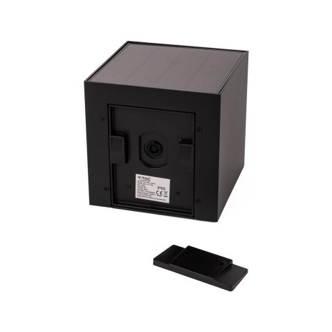 Oprawa Ścienna Solarna V-TAC 9W LED COB Regulowana Czarna Kostka 15x15cm IP65 VT-11109 4000K 860lm Oprawa Ścienna Solarna V-TAC 9W LED COB Regulowana Czarna Kostka 15x15cm IP65 VT-11109 4000K 860lm