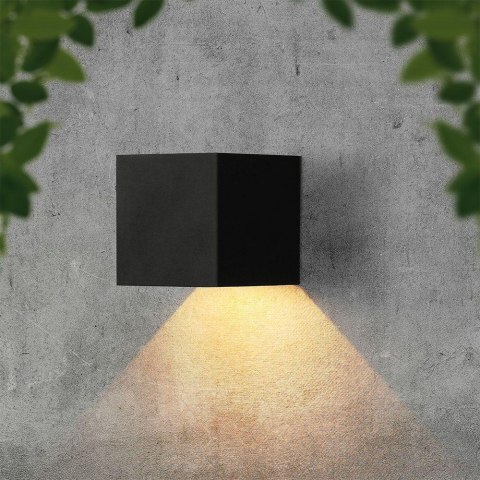 Oprawa Ścienna Solarna V-TAC 9W LED COB Regulowana Czarna Kostka 15x15cm IP65 VT-11109 4000K 860lm Oprawa Ścienna Solarna V-TAC 9W LED COB Regulowana Czarna Kostka 15x15cm IP65 VT-11109 4000K 860lm
