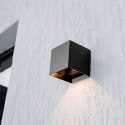 Oprawa Ścienna Solarna V-TAC 9W LED COB Regulowana Czarna Kostka 15x15cm IP65 VT-11109 4000K 860lm