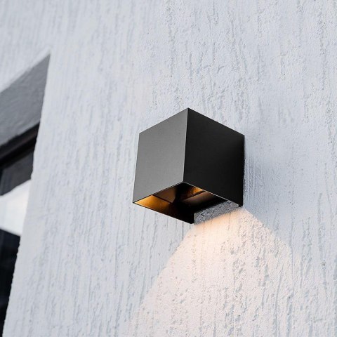 Oprawa Ścienna Solarna V-TAC 9W LED COB Regulowana Czarna Kostka 15x15cm IP65 VT-11109 4000K 860lm Oprawa Ścienna Solarna V-TAC 9W LED COB Regulowana Czarna Kostka 15x15cm IP65 VT-11109 4000K 860lm