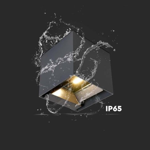 Oprawa Ścienna Solarna V-TAC 9W LED COB Regulowana Czarna Kostka 15x15cm IP65 VT-11109 4000K 860lm Oprawa Ścienna Solarna V-TAC 9W LED COB Regulowana Czarna Kostka 15x15cm IP65 VT-11109 4000K 860lm