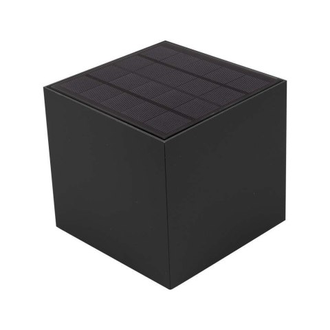 Oprawa Ścienna Solarna V-TAC 9W LED COB Regulowana Czarna Kostka 15x15cm IP65 VT-11109 4000K 860lm Oprawa Ścienna Solarna V-TAC 9W LED COB Regulowana Czarna Kostka 15x15cm IP65 VT-11109 4000K 860lm
