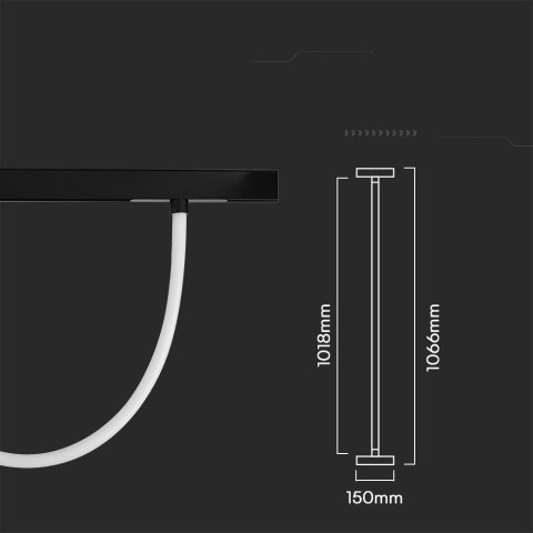 Oprawa Szynosystem Magnetyczny 48V V-TAC 11W LED CCT 30st SMART 100cm WiFi TRACKLIGHT Czarna VT-42112 2700K-6400K 1270lm 3 Lata Oprawa Szynosystem Magnetyczny 48V V-TAC 11W LED CCT 30st SMART 100cm WiFi TRACKLIGHT Czarna VT-42112 2700K-6400K 1270lm 3 Lata