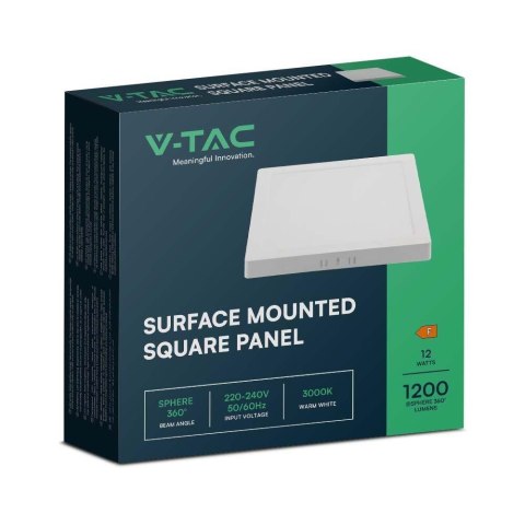 Panel LED V-TAC Natynkowy Premium Downlight 12W Kwadrat 170x170 VT-60012 4000K 1200lm Panel LED V-TAC Natynkowy Premium Downlight 12W Kwadrat 170x170 VT-60012 4000K 1200lm