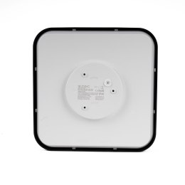 Plafon V-TAC 24W LED Kwadrat 30x30cm Natynkowy IP44 Czarny VT-8624B 4000K 2500lm