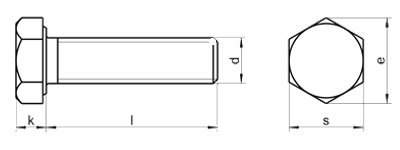 ŚRUBA M24*80MM 10.9 OC DIN933 100SZT UN ŚRUBA M24*80MM 10.9 OC DIN933 100SZT UN