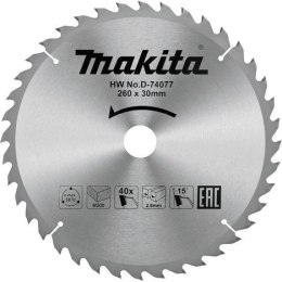 TARCZA TNĄCA 260*30*40T MAKITA