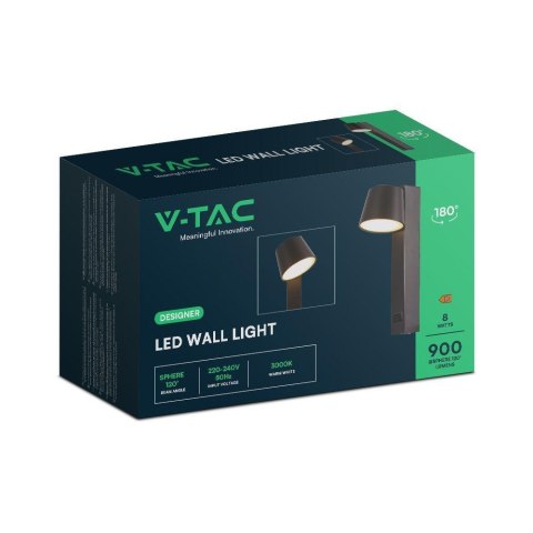Oprawa LED V-TAC 8W Kinkiet Hotel Łóżko USB VT-10112 3000K 900lm Oprawa LED V-TAC 8W Kinkiet Hotel Łóżko USB VT-10112 3000K 900lm