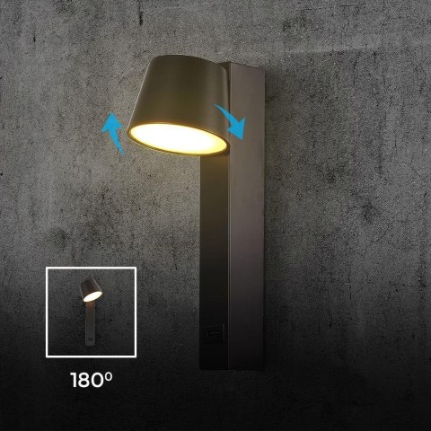 Oprawa LED V-TAC 8W Kinkiet Hotel Łóżko USB VT-10112 3000K 900lm Oprawa LED V-TAC 8W Kinkiet Hotel Łóżko USB VT-10112 3000K 900lm