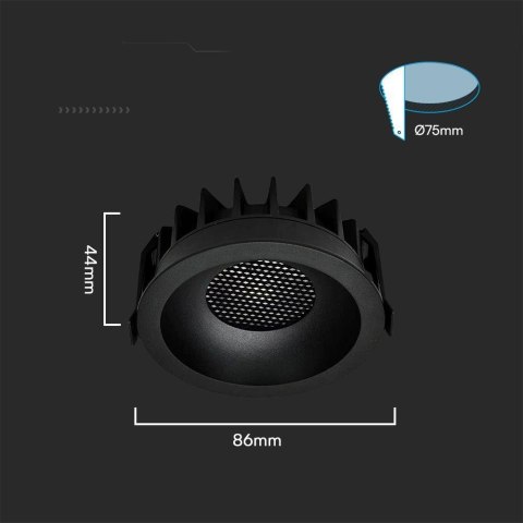 Oprawa V-TAC LED Downlight 18W BRIDGELUX CHIP CCT Czarna Raster Antyolśnieniowy Plaster Miodu VT-17018 3000K-4000K-6400K 1860lm Oprawa V-TAC LED Downlight 18W BRIDGELUX CHIP CCT Czarna Raster Antyolśnieniowy Plaster Miodu VT-17018 3000K-4000K-6400K 1860lm