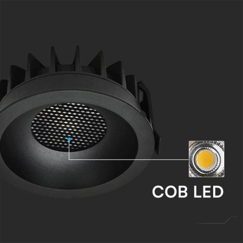 Oprawa V-TAC LED Downlight 18W BRIDGELUX CHIP CCT Czarna Raster Antyolśnieniowy Plaster Miodu VT-17018 3000K-4000K-6400K 1860lm Oprawa V-TAC LED Downlight 18W BRIDGELUX CHIP CCT Czarna Raster Antyolśnieniowy Plaster Miodu VT-17018 3000K-4000K-6400K 1860lm