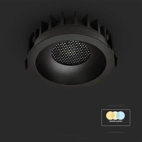Oprawa V-TAC LED Downlight 18W BRIDGELUX CHIP CCT Czarna Raster Antyolśnieniowy Plaster Miodu VT-17018 3000K-4000K-6400K 1860lm Oprawa V-TAC LED Downlight 18W BRIDGELUX CHIP CCT Czarna Raster Antyolśnieniowy Plaster Miodu VT-17018 3000K-4000K-6400K 1860lm