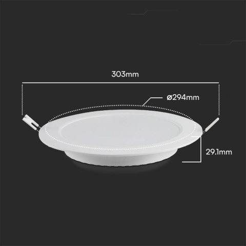 Panel Wpuszczany V-TAC 24W LED SAMSUNG CHIP Okrągły 294x29mm VT-61024RD-S 6500K 2640lm 5 Lat Gwarancji Panel Wpuszczany V-TAC 24W LED SAMSUNG CHIP Okrągły 294x29mm VT-61024RD-S 6500K 2640lm 5 Lat Gwarancji
