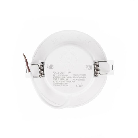 Panel Wpuszczany V-TAC 3W LED SAMSUNG CHIP Okrągły 90x28mm VT-61003RD-S 4000K 330lm 5 Lat Gwarancji Panel Wpuszczany V-TAC 3W LED SAMSUNG CHIP Okrągły 90x28mm VT-61003RD-S 4000K 330lm 5 Lat Gwarancji