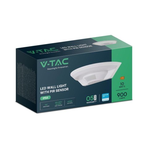 Plafon LED V-TAC SAMSUNG CHIP 10W Czujnik Ruchu Biały IP54 VT-81005 4000K 900lm 5 Lat Gwarancji Plafon LED V-TAC SAMSUNG CHIP 10W Czujnik Ruchu Biały IP54 VT-81005 4000K 900lm 5 Lat Gwarancji