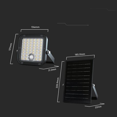 Projektor LED Solarny V-TAC 10W Pilot, AUTO, Timer, Czujnik Ruchu, IP65, CCT VT-411CCT 4000K+6000K 1500lm Projektor LED Solarny V-TAC 10W Pilot, AUTO, Timer, Czujnik Ruchu, IP65, CCT VT-411CCT 4000K+6000K 1500lm