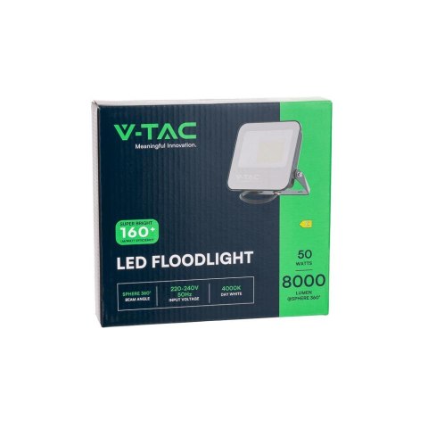 Projektor LED V-TAC 50W SAMSUNG CHIP Czarny 160Lm/W VT-44051 4000K 8000lm 5 Lat Gwarancji Projektor LED V-TAC 50W SAMSUNG CHIP Czarny 160Lm/W VT-44051 4000K 8000lm 5 Lat Gwarancji