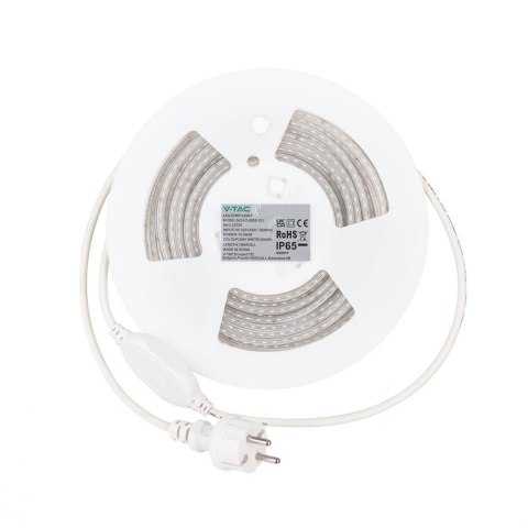 Taśma LED 230V V-TAC RĘKAW IP65 120LED/m 10,5W/m Rolka 10mb VT-2835 121-10M 4000K 1000lm Taśma LED 230V V-TAC RĘKAW IP65 120LED/m 10,5W/m Rolka 10mb VT-2835 121-10M 4000K 1000lm