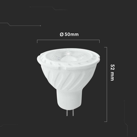 Żarówka LED V-TAC 6W GU5.3 MR16 12V 38st VT-257 3000K 445lm Żarówka LED V-TAC 6W GU5.3 MR16 12V 38st VT-257 3000K 445lm