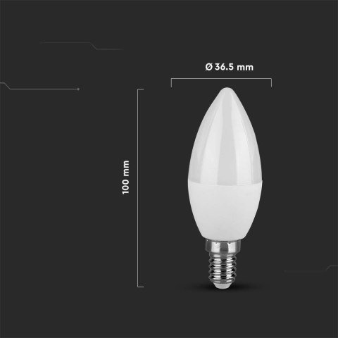 Żarówka LED V-TAC SAMSUNG CHIP 6,5W E14 Świeczka VT-268 4000K 600lm Żarówka LED V-TAC SAMSUNG CHIP 6,5W E14 Świeczka VT-268 4000K 600lm