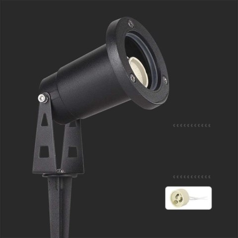 Oprawa Gruntowa Ogrodowa Wbijana Aluminium GU10 Czarna IP65 V-TAC VT-1119 3 Lata Gwarancji Oprawa Gruntowa Ogrodowa Wbijana Aluminium GU10 Czarna IP65 V-TAC VT-1119 3 Lata Gwarancji