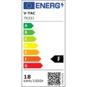 Plafon V-TAC 18W LED Okrągły 25cm Natynkowy IP44 Czarny VT-8618B 3000K 1830lm