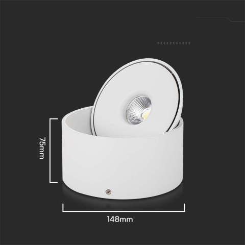 Oprawa Natynkowa Downlight V-TAC 28W Uchylna CRI90 CCT Biała VT-2833 3000K-4000K-6400K 2500lm Oprawa Natynkowa Downlight V-TAC 28W Uchylna CRI90 CCT Biała VT-2833 3000K-4000K-6400K 2500lm