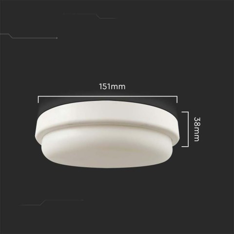 Plafon V-TAC 12W LED Okrągły 151x38mm IP54 VT-8095 4000K 1160lm Plafon V-TAC 12W LED Okrągły 151x38mm IP54 VT-8095 4000K 1160lm