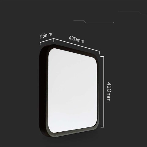 Plafon V-TAC 48W LED Kwadrat 42x42cm Natynkowy IP44 Czarny VT-8630B 4000K 5160lm Plafon V-TAC 48W LED Kwadrat 42x42cm Natynkowy IP44 Czarny VT-8630B 4000K 5160lm