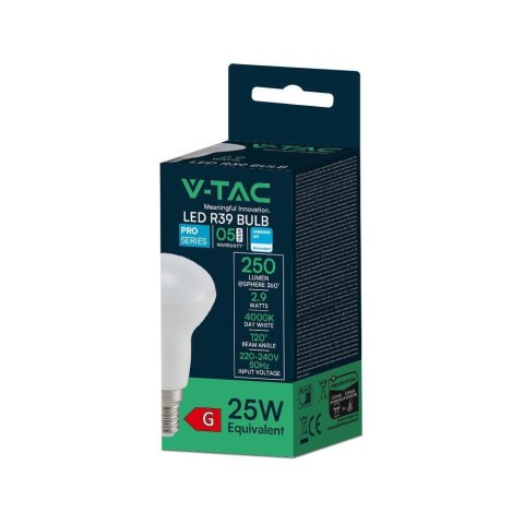 Żarówka LED V-TAC SAMSUNG CHIP 2,9W E14 R39 VT-239 4000K 250lm 5 Lat Gwarancji Żarówka LED V-TAC SAMSUNG CHIP 2,9W E14 R39 VT-239 4000K 250lm 5 Lat Gwarancji