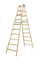 DRABINA DREWNIANA BRAKET PREMIUM 2X10 SZCZEBLI 299CM BRAKET