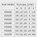 KŁÓDKA ŻELIWNA, ZATRZASKOWA KSS40 - 3 KLUCZE LOB