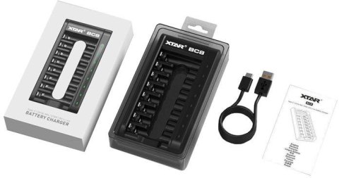 Ładowarka do akumulatorów cylindrycznych Li-ion 1,5V / Ni-MH AA / AAA Xtar BC8 Ładowarka do akumulatorów cylindrycznych Li-ion 1,5V / Ni-MH AA / AAA Xtar BC8