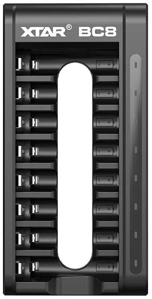 Ładowarka do akumulatorów cylindrycznych Li-ion 1,5V / Ni-MH AA / AAA Xtar BC8 Ładowarka do akumulatorów cylindrycznych Li-ion 1,5V / Ni-MH AA / AAA Xtar BC8