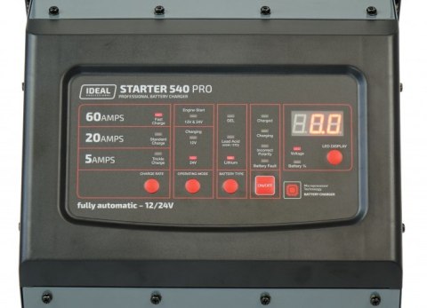 PROSTOWNIK Z ROZRUCHEM I-STARTER 540 PRO STD/GEL/AGM 12/24V IDEAL PROSTOWNIK Z ROZRUCHEM I-STARTER 540 PRO STD/GEL/AGM 12/24V IDEAL