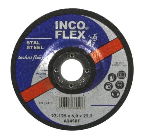 TARCZA WYPUKŁA T27 125*2.5*22 TECHNIFLEX TARCZA WYPUKŁA T27 125*2.5*22 TECHNIFLEX