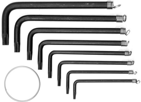 KLUCZE TORX KOMPLET 8 SZTUK 10 - 40 TOYA KLUCZE TORX KOMPLET 8 SZTUK 10 - 40 TOYA