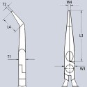 SZCZYPCE PŁASKIE MONTAŻOWE Z PROFILEM POPRZECZNYM WYG.280MM KNIPEX