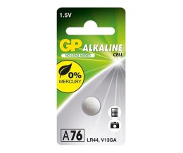 BATERIA ALKALICZNA ZEGARKOWA 1.5V A76, LR44, AG13 GP BATTERY
